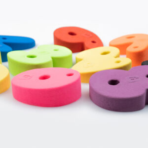 Conjunto de presas de escalada Números: Números del 0 al 9 con agarres cómodos, diseñados para niños y disponibles en talla M